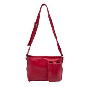 Perlina Red Converitible Shoulder Crossbody Bag
